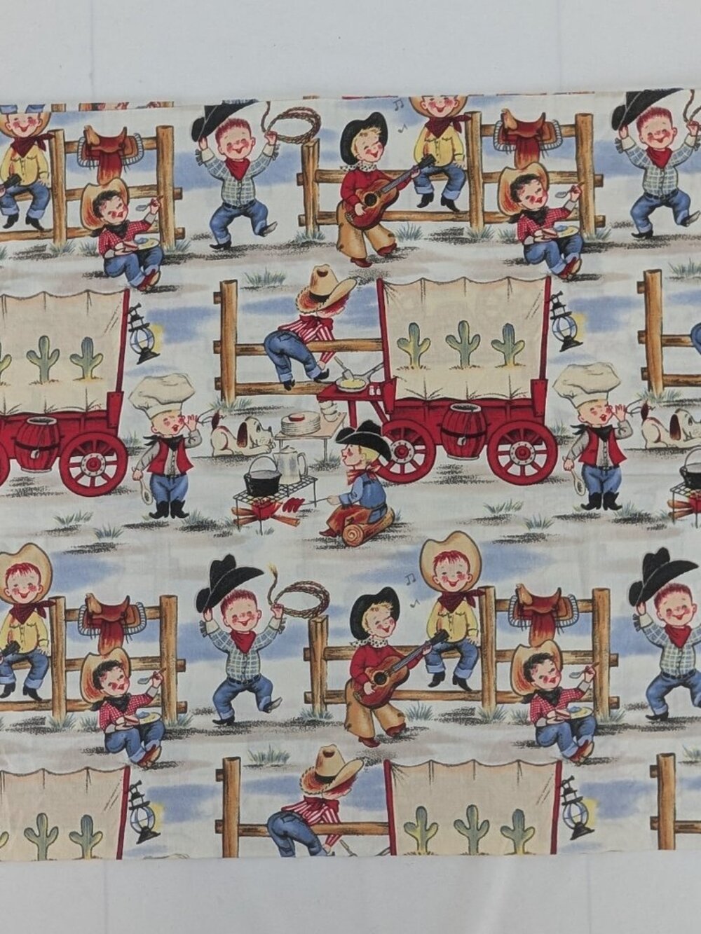 Cowboy Kids Pillowcase Covered Wagon 30" x 19" Standard Pillow Home Western